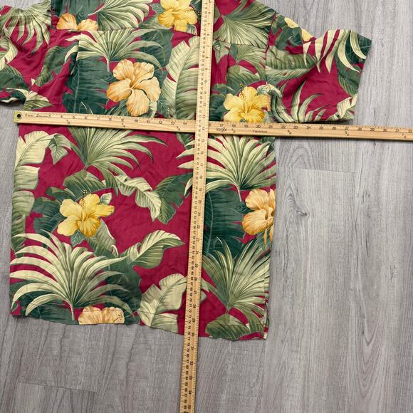 Tommy Bahama Hawaiian Shirt Men's Medium Floral Silk Loop Camp All Over Print - Picture 7 of 8